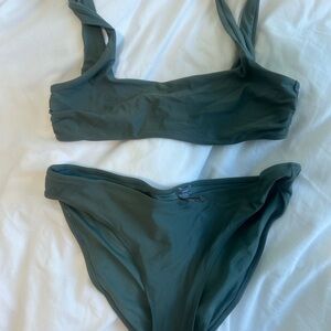 OLIVE GREEN AERIE SWIMSUIT